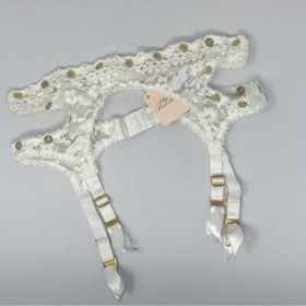 Agent Provocateur Stevie White Suspender AP4 Large NWT $165