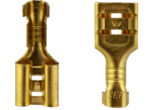 Flachstecker 6,3mm unisoliert 1,5-2,5mm² mit Rastzunge 8KW048056-033 Messing