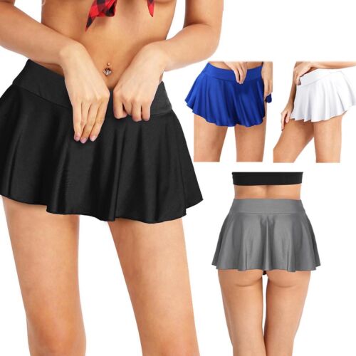 Women/'s Stretchy Mini Tennis Skirt Running Skort with Shorts Activewear Dance
