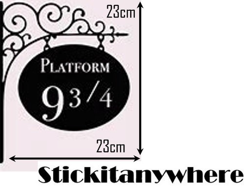 Harry Potter platform 9 3//4 vinyl wall//window//car stickers decor//decals room