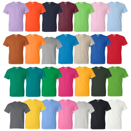 Gildan Men's DryBlend 50/50 T-Shirt Bulk Lot Solid Blank 8000 NEW Pack of 3 