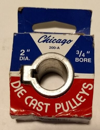 Chicago Die Cast 200-A 2/" Dia x 3//4/" Bore Pulley for A Belts