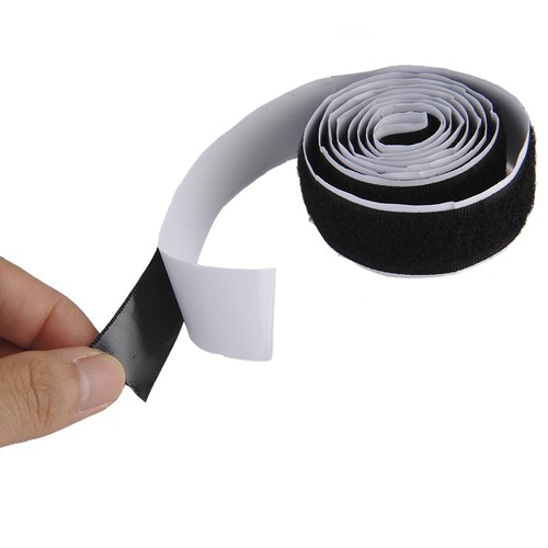 1 M 2 Rolls Fastening Tape Strong Self Adhesive Sticky Strip Hook Loop Fastener