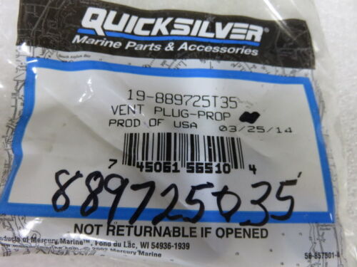 J4C Quicksilver 19-889725T35 Vent Plug-Prop Mercury Factory OEM Part 