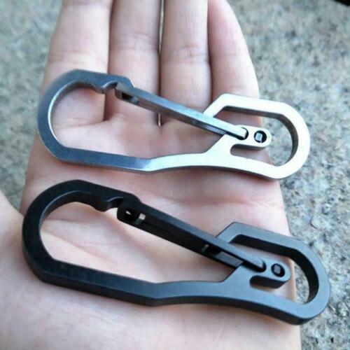 Stainless Steel Key Chain Clip Hook Buckle Keychain Climbing Ring Carabiner L5Y1
