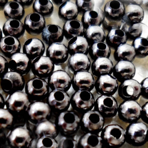 Hématite PERLES MINI SPACERS 3 mm BOULES Argenté TROU 1,5 mm Doré