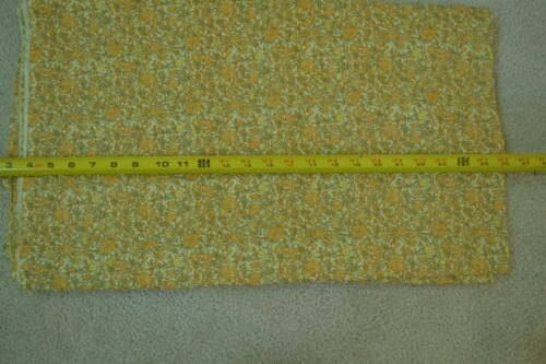 By-the-Half-Yard M5541 Orange & Green on Yellow Lt-Weight Cotton Shirting 44" 