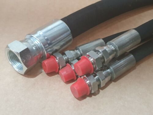 3/8" HYDRAULIC HOSE MADE TO MEASURE 3/8" BSP FITTINGS 2 WIRE HOSE... 