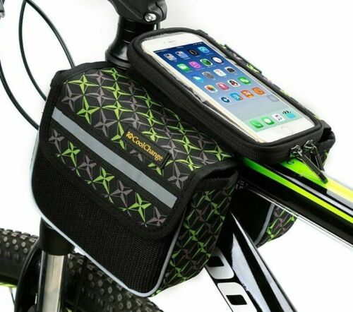 Cycling Bike Front Frame Bag Tube Pannier Double Pouch Cellphone Bicycle
