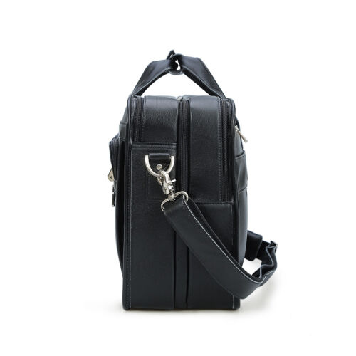 Men Leather 17/" Laptop Briefcase Handbag Travel Bag Shoulder Messenger Bag TOTE