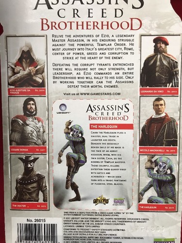 Gamestars Assassin/'s Creed Harlequin Doctor Borgia Da Vinci Machiavel Firenze