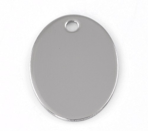 Gots Lots Pendentifs Ovale Bijoux Mode Acier inoxydable 30x22mm B22130