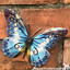 Set 3 en métal de couleur Papillons Décoration De Jardin Mur Art Papillon Lover 16 cm