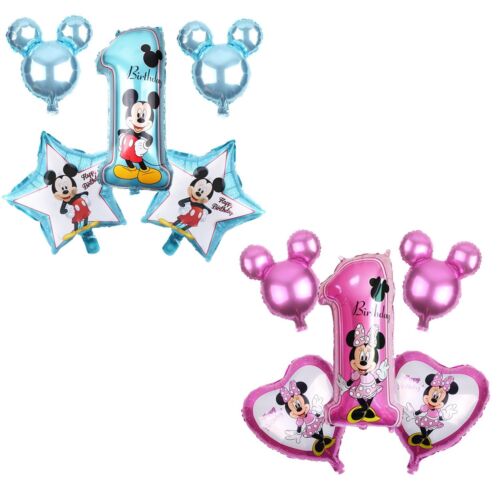Disney Mickey Minnie Mouse Joyeux 1st Anniversaire Ballons Décoration Fête 5pc
