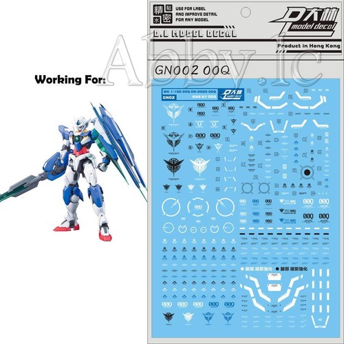 Models Kits T Dl Water Decal Stickers For Bandai Mg 1 100 Gnt 0000 00 Qan Gundam Model 00q Christograce