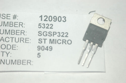 ST MICRO P322 Transistor 3-Pin Through Hole New Quantity-1