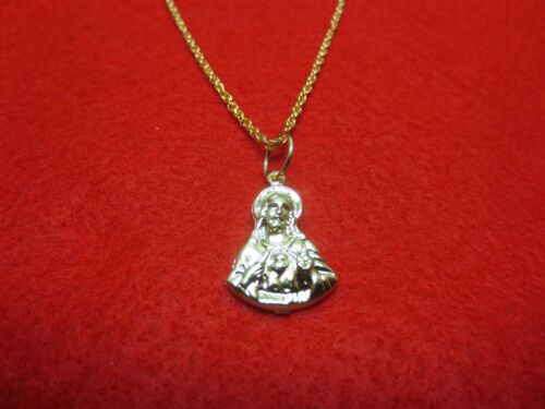 14 KT GOLD PLATED OVER 1 INCH JESUS RELIGIOUS CHARM  WITH 24/" ROPE CHAIN-A100