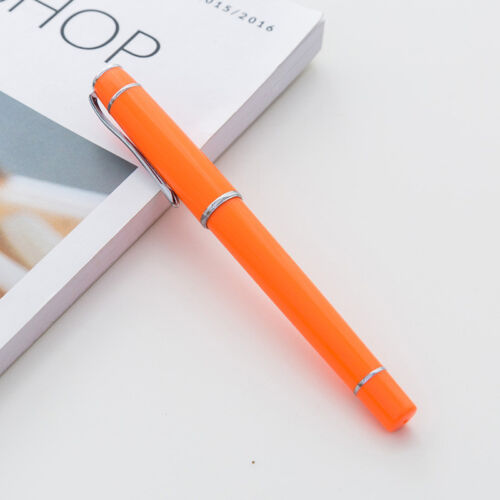 Fashion Wing Sung 3003 Orange Plastic Fountain Pen Push Extra Fine EF Nib 0.38mm 