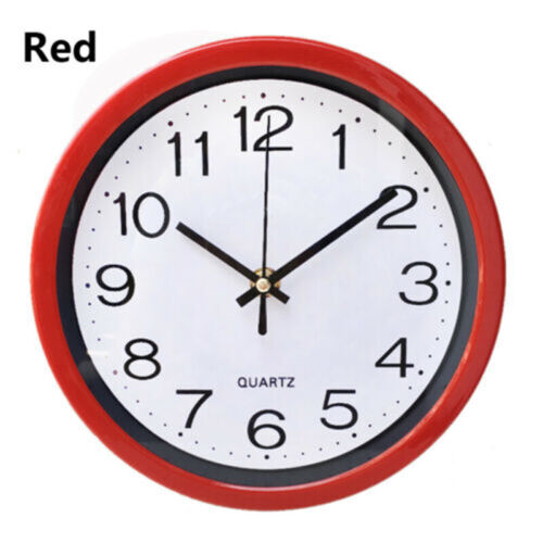 20cm Round Wall Clock Bedroom Kitchen Clocks Quartz Silent Sweep Movement Home 