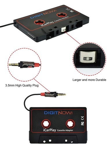 Car Cassette Adapter to Play Smartphone Music Through Cassette Deck DIGITNOW