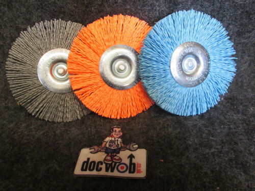 orange 4/" polishing wheel 3 pack DW103 Doc Wob Imports Fluff and Buff grey,blue