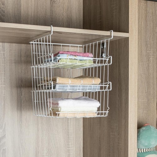 Storage Basket Refrigerator Rack Under Cabinet Wire Fruit Food Shelf Organizer