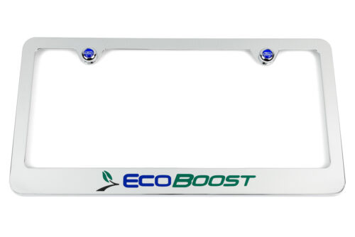 Ford EcoBoost  Chrome License Plate Frame Escape Focus ST Explorer S-Max Mondeo 