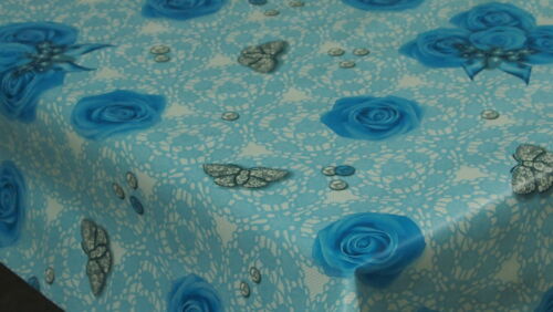 ALL DESIGNS PVC Vinyl Tablecloth Patio Oilcloth Wipe Clean 140cm//55/" Wide