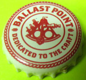 BALLAST POINT BREWING red /& white beer CROWN CALIFORNIA Bottle CAP w// Sextant