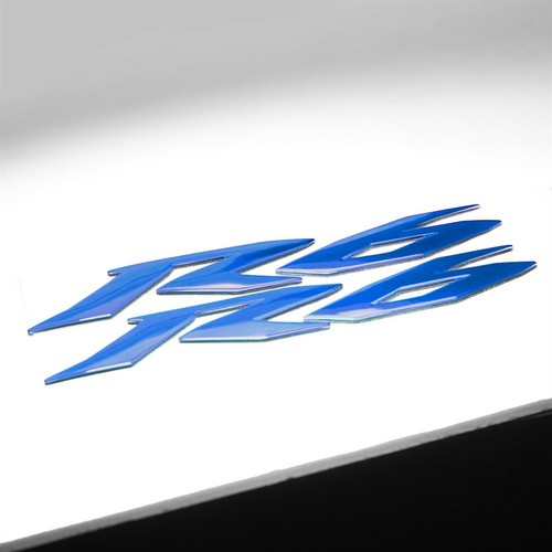 5.75/" Chrome 3D Logo/&Letter Decal+6/" Blue Fairing Emblem Sticker YZF-R6//R6S//600