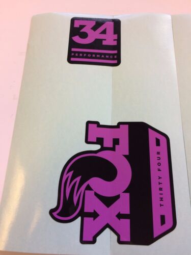 Pink Left /& Right Decals Set 34mm FOX Performance Series Fork 34 Purple