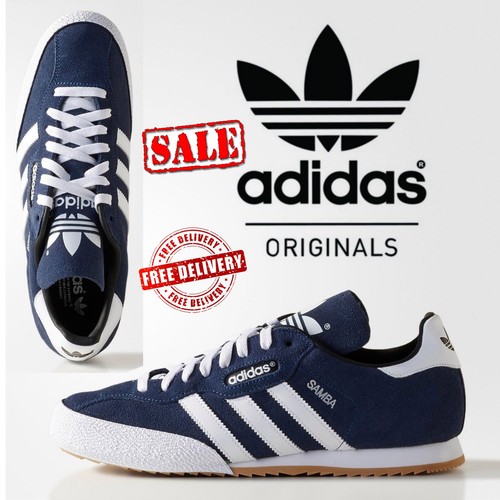 ✅24h DELIVERY✅ADIDAS SAMBA SUPER SUEDE RETRO TRAINERS CASUAL NAVY /"A/" GRADE
