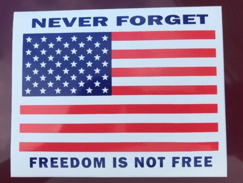 USA American Flag Bumper Sticker 9/11 Tribute Patriotic 4”X 5”. US Seller. Qty 2