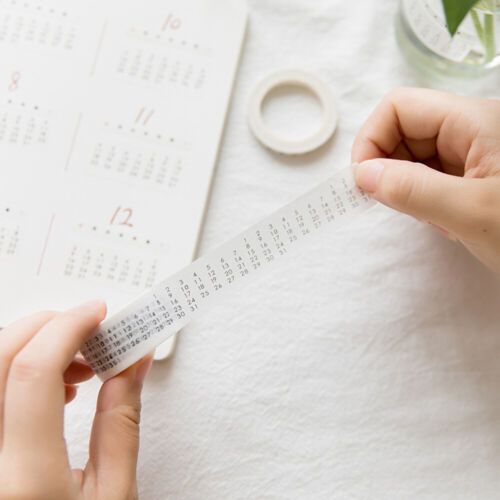 Creative Monthly Weekly Date Calendar Washi Tape Planner Diy Scrapbooking 