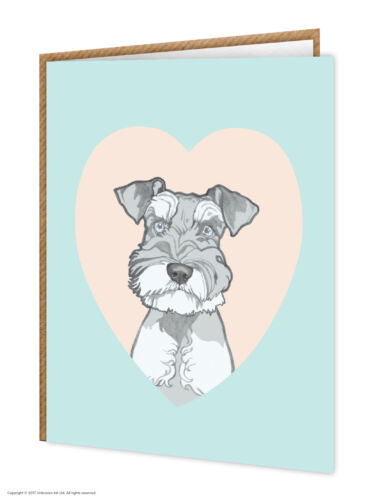 Schnauzer Brainbox Candy Cute Birthday Greetings Card Dog Lovers 