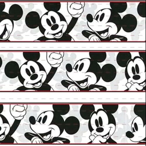 7//8/" 2 YARDS Classic Mickey Mouse Grosgrain Ribbon Craft Cards Scrapbk Gift Wrap