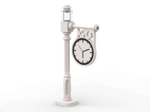Details about   LEGO Victorian Lamp Post Clock City Town Village Outdoor English Lantern Light 