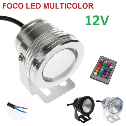 Mando a Distancia Multicolor Foco Exterior LED 10W 12V RGB