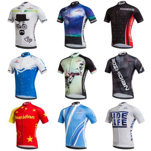Men/'s Cycling Biking Jersey Full Zip Short Sleeve Bike Bicycle Cycle Shirt S-5XL
