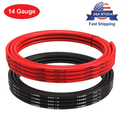 Details about  / 2.5M Red+2.5M Black 8FT 14AWG Gauge Silicone Wire Cable for RC Car Drone Battery