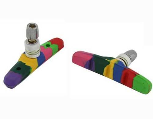 TWO PAIR F /& R Cyle Brake Pads-Rainbow