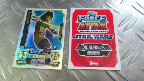 Clone Wars Serie 3 229 Quinlan Vos Star Wars Force Attax Force Meister