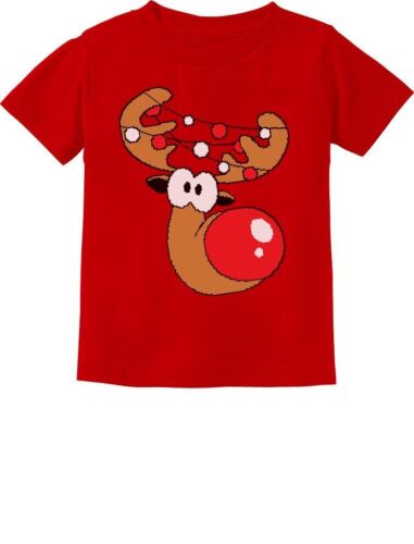 Cute Reindeer Lights Girl Boy Christmas Toddler//Infant Kids T-Shirt Xmas Gift
