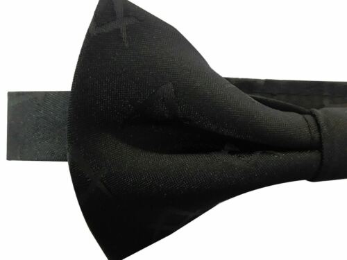 Freemasons Discreet Square and Compass Design  Bow Tie in Black 