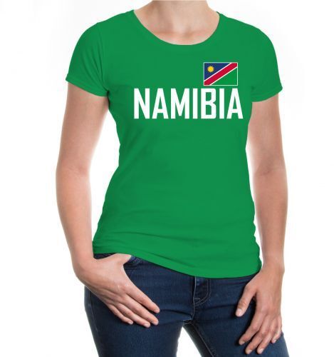 Damen Kurzarm Girlie T-Shirt Namibia Afrika africa travel Reise Flagge flag