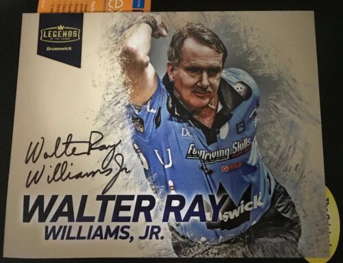 Brunswick PBA Bowling Signed Autograph Photo Card 8 X 10 Walter Ray Williams JR