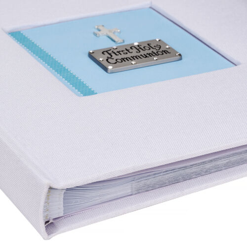 First Holy Communion photo album for boys holds 100 photos