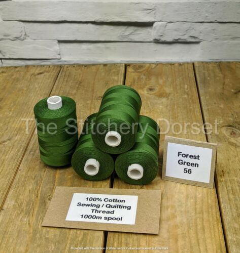 Forêt en coton vert 1000 m Couture//Quilting fil de haute qualité en coton égyptien
