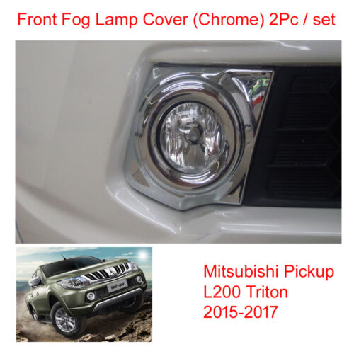 Fog Lamp Light Cover Chrome Trim For Mitsubishi Pickup L200 Triton at 15 16 2017