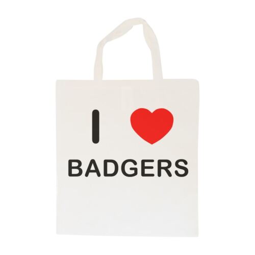 Cotton BagSize choice Tote I Love Badgers Shopper or Sling